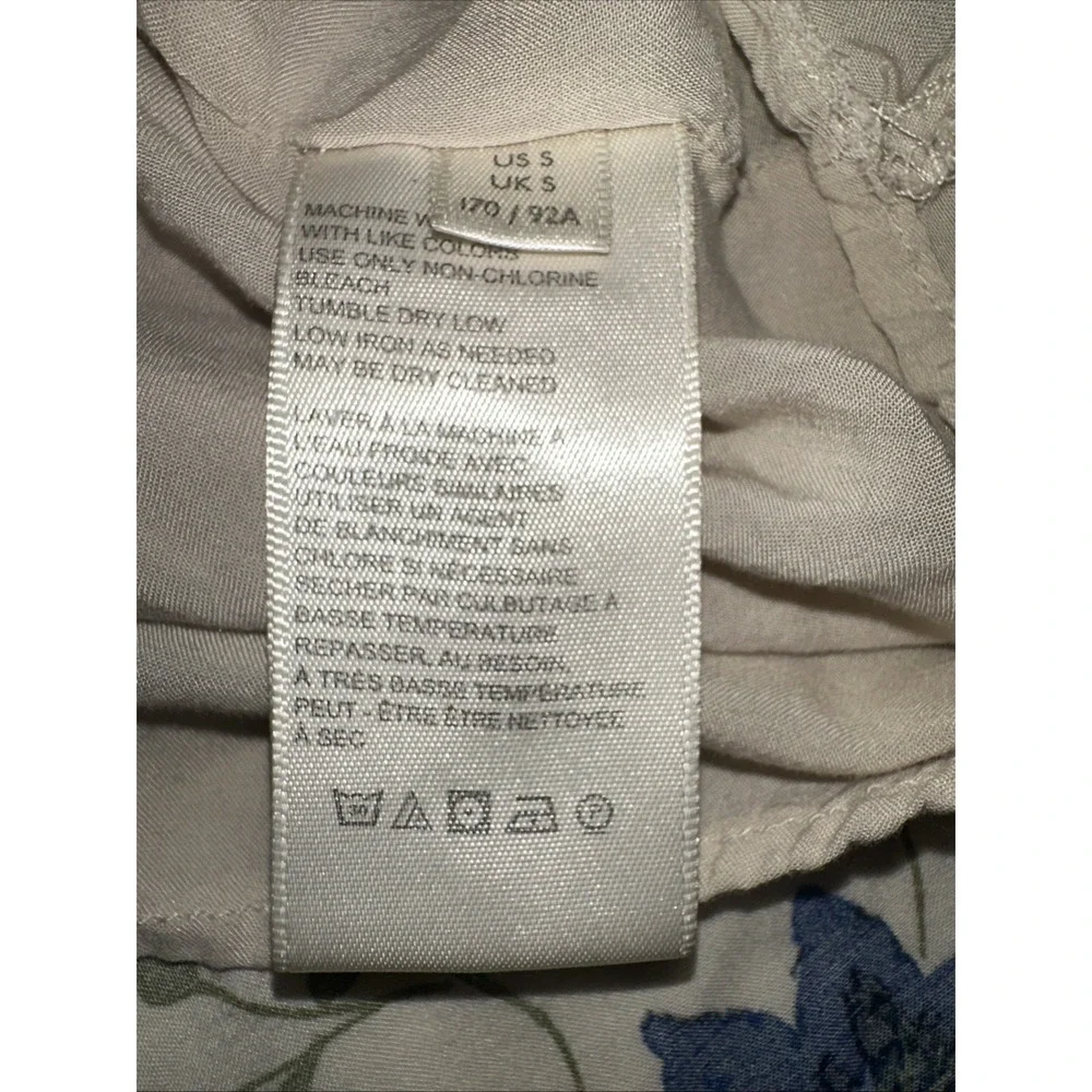 Free People Lighten Up White Floral Long Sleeve V-Neck Boho Mini Dress S/P - Picture 6 of 11